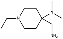 4-(氨基甲基)-1-乙基-N,N-二甲基哌啶-4-胺 结构式