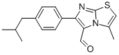 3-METHYL-6-[4-(2-METHYLPROPYL)PHENYL]IMIDAZO[2,1-B]THIAZOLE-5-CARBOXALDEHYDE 结构式