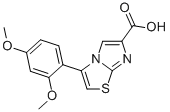 3-(2,4-DIMETHOXYPHENYL)IMIDAZO[2,1-B]THIAZOLE-6-CARBOXYLIC ACID 结构式