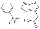 6-[2-(TRIFLUOROMETHYL)PHENYL]IMIDAZO[2,1-B]THIAZOLE-3-ACETIC ACID 结构式