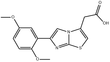 [6-(2,5-DIMETHOXY-PHENYL)-IMIDAZO[2,1-B]THIAZOL-3-YL]-ACETIC ACID 结构式
