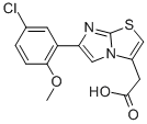 6-(5-CHLORO-2-METHOXYPHENYL)IMIDAZO[2,1-B]THIAZOLE-3-ACETIC ACID 结构式