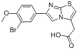 6-(3-BROMO-4-METHOXYPHENYL)IMIDAZO[2,1-B]THIAZOLE-3-ACETIC ACID 结构式
