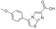 3-(4-METHOXYPHENYL)IMIDAZO[2,1-B]THIAZOLE-6-CARBOXYLIC ACID 结构式