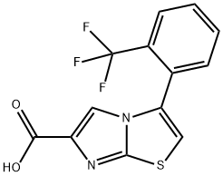 3-[2-(TRIFLUOROMETHYL)PHENYL]IMIDAZO[2,1-B]THIAZOLE-6-CARBOXYLIC ACID 结构式