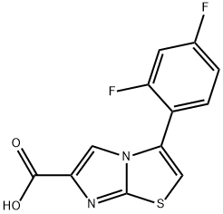 3-(2,4-DIFLUOROPHENYL)IMIDAZO[2,1-B]THIAZOLE-6-CARBOXYLIC ACID 结构式