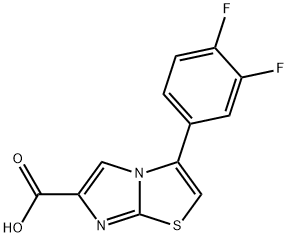 3-(3,4-DIFLUOROPHENYL)IMIDAZO[2,1-B]THIAZOLE-6-CARBOXYLIC ACID 结构式
