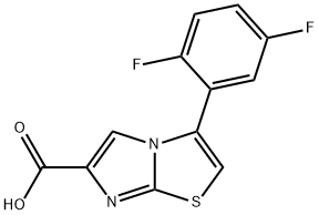 3-(2,5-DIFLUOROPHENYL)IMIDAZO[2,1-B]THIAZOLE-6-CARBOXYLIC ACID 结构式