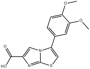 3-(3,4-DIMETHOXYPHENYL)IMIDAZO[2,1-B]THIAZOLE-6-CARBOXYLIC ACID 结构式