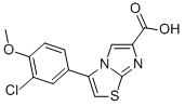 3-(3-CHLORO-4-METHOXYPHENYL)IMIDAZO[2,1-B]THIAZOLE-6-CARBOXYLIC ACID 结构式
