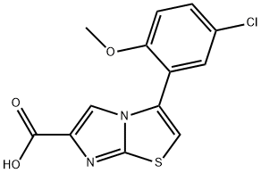 3-(3-CHLORO-6-METHOXYPHENYL)IMIDAZO[2,1-B]THIAZOLE-6-CARBOXYLIC ACID 结构式