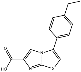 3-(4-ETHYLPHENYL)IMIDAZO[2,1-B]THIAZOLE-6-CARBOXYLIC ACID 结构式