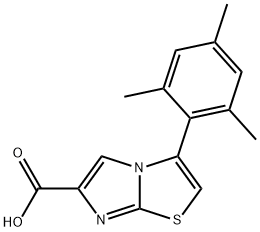 3-(2,4,6-TRIMETHYLPHENYL)IMIDAZO[2,1-B]THIAZOLE-6-CARBOXYLIC ACID 结构式