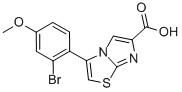 3-(2-BROMO-4-METHOXYPHENYL)IMIDAZO[2,1-B]THIAZOLE-6-CARBOXYLIC ACID 结构式