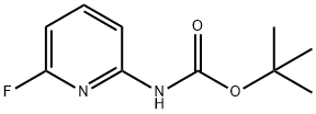 (6-氟吡啶-2-基)氨基甲酸叔丁酯 结构式