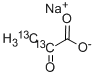 丙酮酸-2,3-13C2 钠盐 结构式