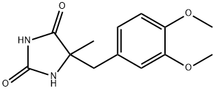 5-[(3,4-二甲氧基苯基)甲基]-5-甲基-2,4-咪唑二酮 结构式