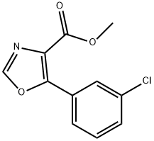 5-(3-氯苯基)噁唑-4-羧酸甲酯 结构式