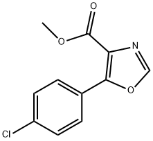 4-Oxazolecarboxylic acid, 5-(4-chlorophenyl)-, methyl ester 结构式