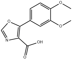 5-(3,4-二甲氧基苯基)-4-噁唑羧酸 结构式