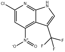 1H-Pyrrolo[2,3-b]pyridine, 6-chloro-4-nitro-3-(trifluoroMethyl)- 结构式