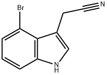 2-(4-溴-3-吲哚基)乙腈 结构式