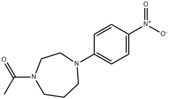 1-(4-(4-硝基苯基)-1,4-二氮杂环庚烷-1-基)乙烷-1-酮 结构式