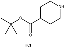 哌啶-4-甲酸叔丁酯盐酸盐 结构式