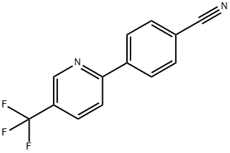 4-[5-(三氟甲基)吡啶-2-基]苯甲腈 结构式