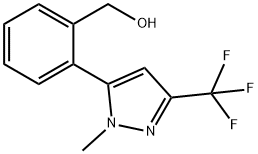 2-[1-Methyl-3-(trifluoromethyl)-1H-pyrazol-5-yl]benzyl alcohol 结构式