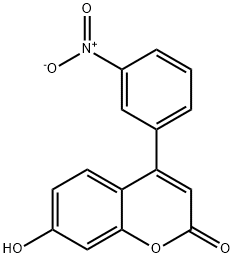 7-羟基-4-(3-硝基苯基)-2H-苯并吡喃-2-酮 结构式