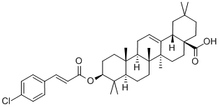 3-beta-羟基齐墩果酸 4-氯苯基丙烯酸酯 结构式