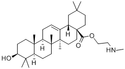 齐墩果酸甲胺基乙酯 结构式