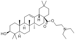 齐墩果酸二乙胺基乙酯 结构式