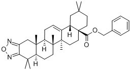 齐墩果-12-烯[2,3-c][1,2,5]恶二唑-28-酸苯甲酯 结构式