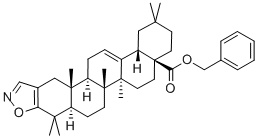 齐墩果-2,12-二烯[2,3-d]异恶唑-28-酸苯甲酯 结构式