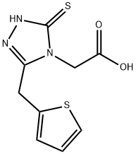 (3-THIOPHEN-2-YLMETHYL-5-THIOXO-1,5-DIHYDRO-[1,2,4]TRIAZOL-4-YL)-ACETIC ACID 结构式