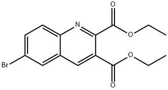 6-BROMOQUINOLINE-2,3-DICARBOXYLIC ACID DIETHYL ESTER 结构式