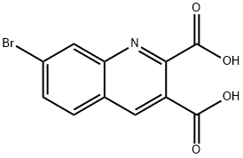 7-溴喹啉-2,3-二羧酸 结构式