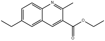 6-ETHYL-2-METHYLQUINOLINE-3-CARBOXYLIC ACID ETHYL ESTER 结构式