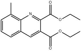 8-METHYL-QUINOLINE-2,3-DICARBOXYLIC ACID DIETHYL ESTER 结构式