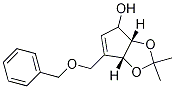 (3aS,6aR)-6-(benzyloxyMethyl)-2,2-diMethyl-4,6a-dihydro-3aH-cyclopenta[d][1,3]dioxol-4-ol 结构式