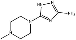 3-氨基-5-(4-甲基哌嗪基)-1H-1,2,4-三氮唑 结构式
