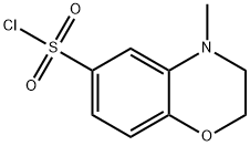 4-甲基-3,4-二氢-2H-1,4-苯并恶唑-6-磺酰氯 结构式