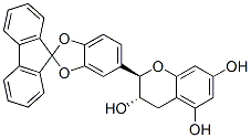 (2R-trans)-3,4-dihydro-2-spiro[1,3-benzodioxole-2,9'-[9H]fluoren]-5-yl-2H-1-benzopyran-3,5,7-triol 结构式