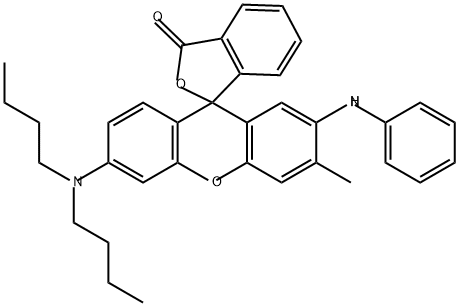 2-苯氨基-3-甲基-6-二丁氨基荧烷 结构式