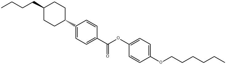 丁基环己基苯甲酸对庚氧基苯酚酯 结构式
