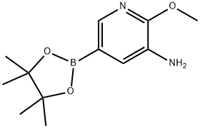 3-氨基-2-甲氧基吡啶-5-硼酸频哪醇酯 结构式