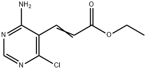 3-(4-氨基-6-氯嘧啶-5-基)丙烯酸乙酯 结构式