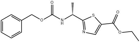 (R)-ethyl 2-(1-(benzyloxycarbonyl)ethyl)thiazole-5-carboxylate 结构式